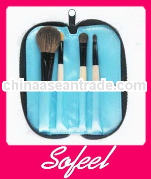 4pcs travel cosmetic mini bamboo makeup brush