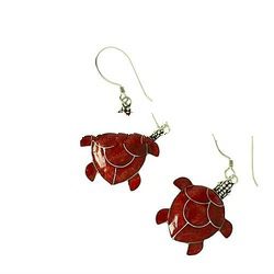 red turtle earring