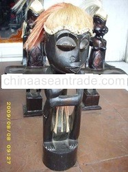 wooden african statues