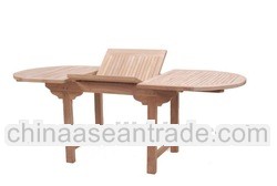 Oval Ext Table Small Slats