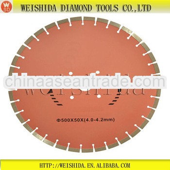 500mm wet cutting marble saw blade with flange