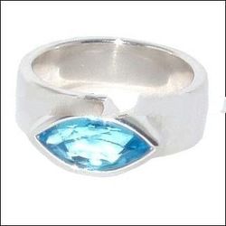 Silver Gemstone Ring