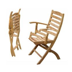 Teak Outdoor Furniture - Maluku Folding Arm Chair