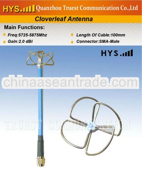 5.8G FPV Antenna cloverleaf TCQZ-WZ-2.5-5800V-RG141-4