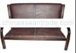 Sofa 2 Seater Motif Bamboo W/Leather