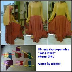 Long dress pasmina