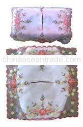 embroidered tissue holder
