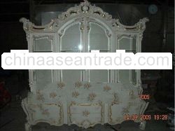 Minerva Antique Mahogany Wooden White Painted Furniture