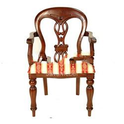 MAHOGANY WOODEN FURNITURE OF FIDLE CHAIR CARVER