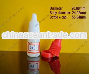 5ml Tamperproof cap plastic dropper bottles for Liquid Oil