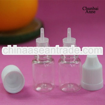 5ml pet plastic dropper bottles with long tip childproof cap TUV/SGS certificate