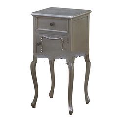 Silver Leaf 1 Door 1 Drawer Bedside Table Irapuato