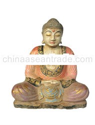 Buddha Painted cement