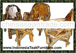 TEAK ROOT BENCH FURNITURE TRBN37