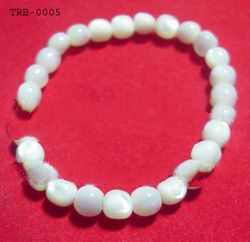 Trendy Bracelets ------TRB-0005 7-8mm white MOP (mother of pearl) beads