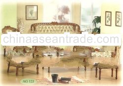 Teak Sofa Set Classic Design New Romawi Tersanjung 2 Indoor Furniture.