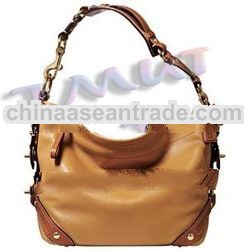 CAMEL LEATHER CARLY BAG