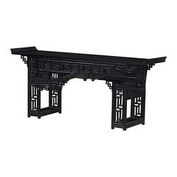 Western Console Table with Black Painted