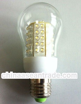 60W replacement glass covered led corn light E27 6W 12V DC