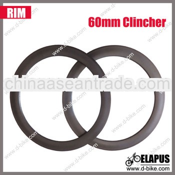 60mm clincher full carbon rims/road bike 700C bicycle rim