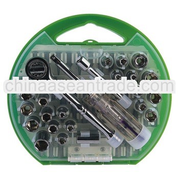 64pcs socket tool set in plastic case