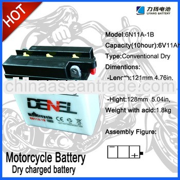 6N11A-1B Dry motorcycle battery,motorcycle parts