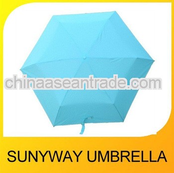 6 Ribs easy to carry blue mini umbrella