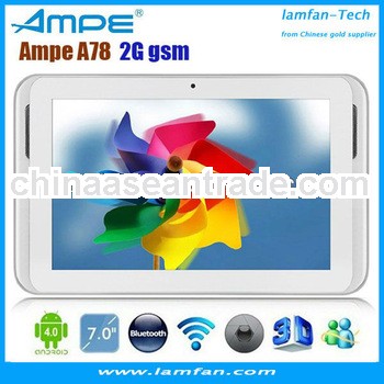 7 inch Android 4.0 GSM 2G Ampe A78 phone call tablet pc New-arrival in May