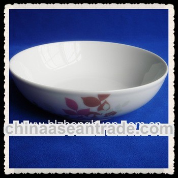 7" round white glaze ceramic bowl