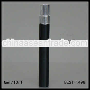 8ml/10ml empty spray parfume bottle,black spray parfume bottle,spray parfume bottle with silver alum