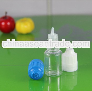 8ml PET ecigarate liquid bottles childproof cap TUV/SGS certificates