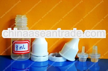 8ml PE eye Plastic Dropper bottle with normal tip and tamperproof cap