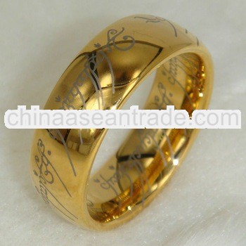 8mm gold tungsten ring the lord of the rings ring