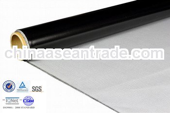 960g/m2 black silicone coated fiberglass flame retardant material