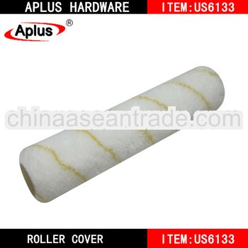 9" acrylic thermobonded paint roller cover with yellow stripe