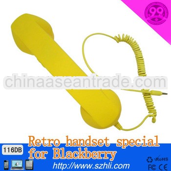 9 colors for selection retro design rubber paint noise reducing pop phone handset for blackberry mob