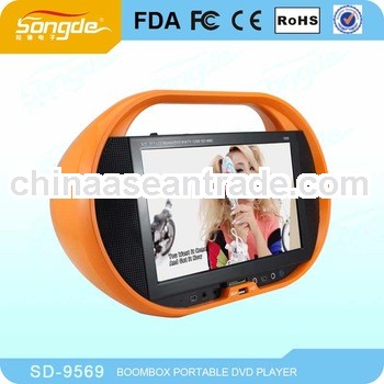 9 inch Portable dvd player with large screen