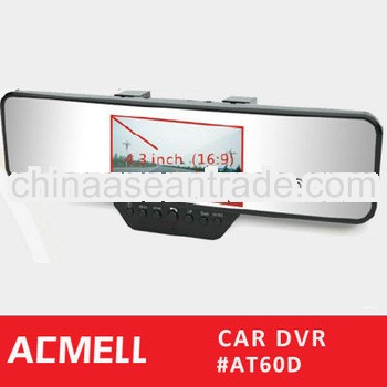 AT60D Innovation Cambered Design Bluetooth rearview mirror gps wireless camera