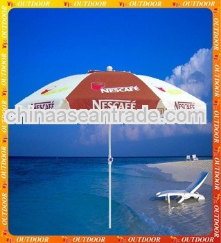 Advertising beach umbrella