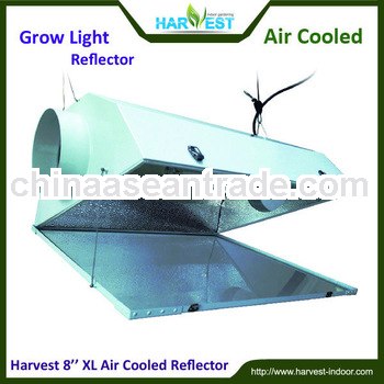 Air cooled grow light reflector in hydroponics systems