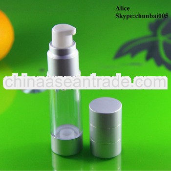 Airless 30ML aluminum airless bottle with pump cap for packing