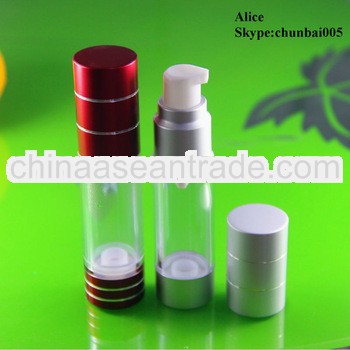 Airless Cosmetic Plastic bottle with pump cap for packing