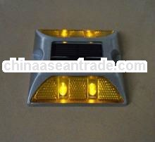 Aluminum LED Solar Road Stud with 4pcs or 6pcs LEDs,20ton Resist Compressure,CE ROHS Approved