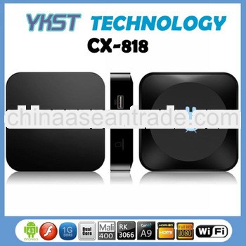 Andriod 4.1 TV Box CX-818 with Dual core RK3066 1.6GHz RAM 1GB 2GB/ 4GB 8GB ROM Built-in Microphone 