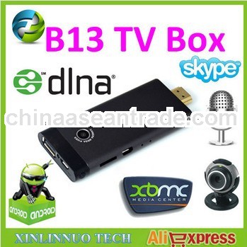 Android TV Box B13 with RK3066 Cortex-A9 1.6Ghz Built-in Bluetooth MIC 2.0MP Webcam AV Port