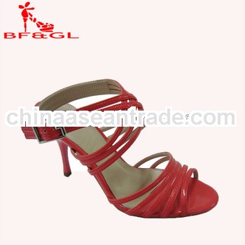 Ankle Strap Red High-heeled Shoes