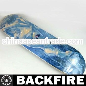 Backfire 2013 New Design Submerged skateboard deck 8" with grip Leading Manufacturer