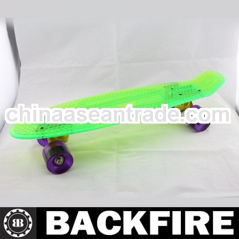 Backfire 2013 the new transparent plastic skateboard green Professional Leading Manufacturer