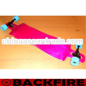 Backfire DROP THROUGH 40" LONGBOARD PINK SKATEBOARD LONG BOARD SKATE 70mm CYAN ABEC 5