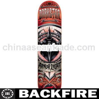 Backfire Skateboards ARMORLIGHT 3 CREST RED SKATEBOARD DECK 8.0 CARBON FIBER